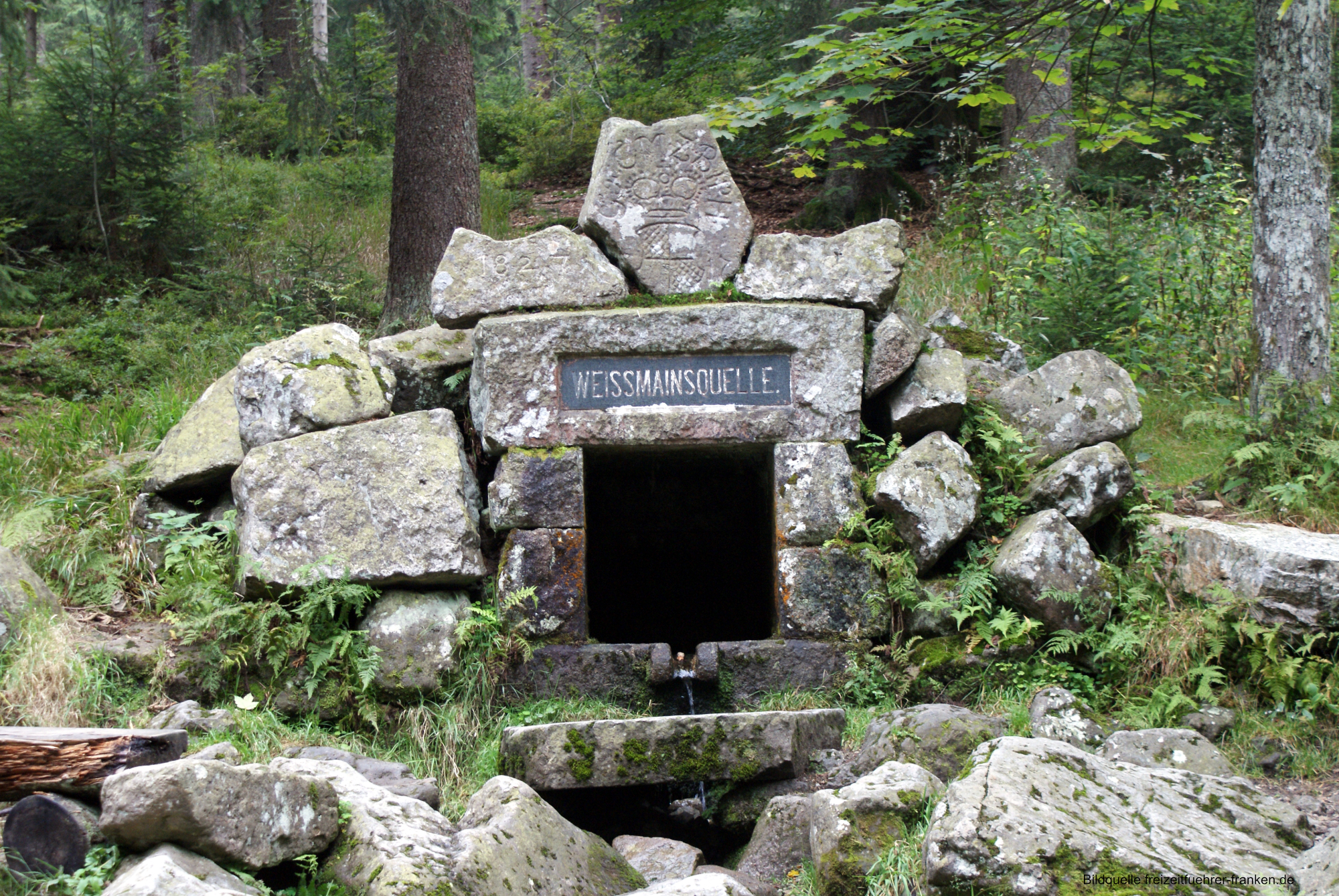 Die Weissmain-Quelle ist einen bekannte Quelle im Fichtelgebirge